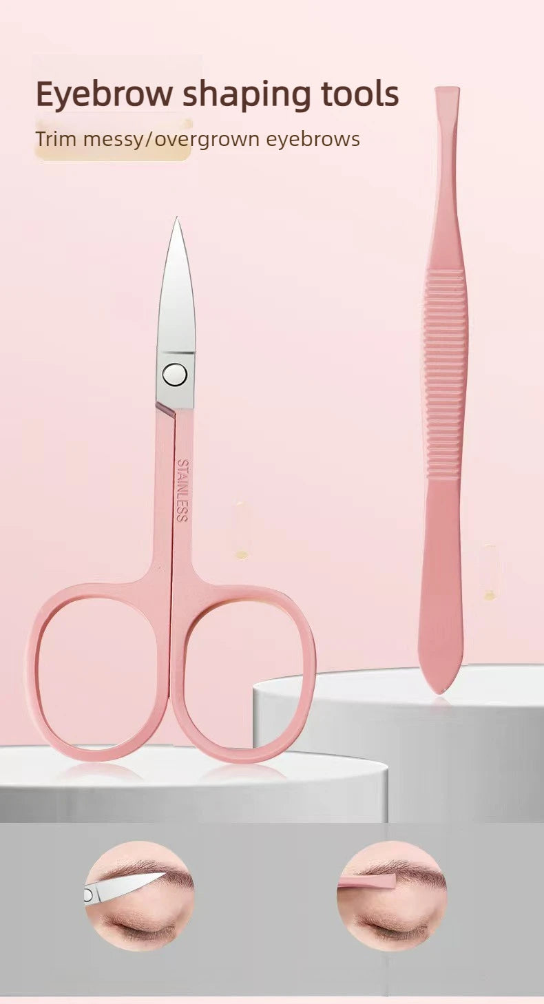 Professional Stainless Steel Manicure Grooming Set - 13