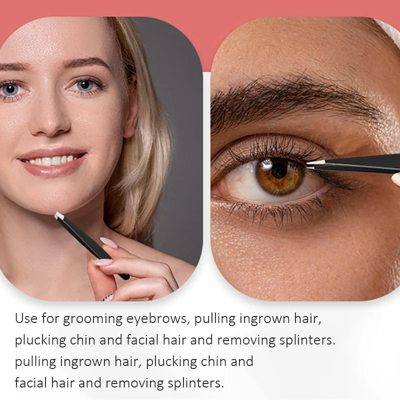 Precision Stainless Steel Tweezer Set for Grooming