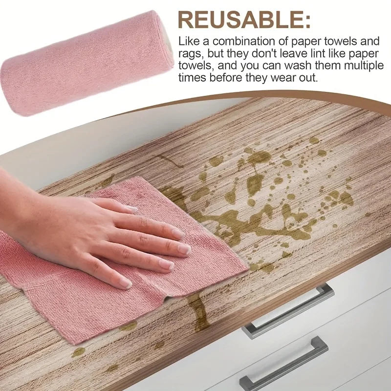 Reusable Washable Kitchen Cleaning Cloth Roll