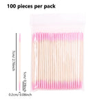 Pointed Precision Cotton Swabs for Nail Art and Makeup