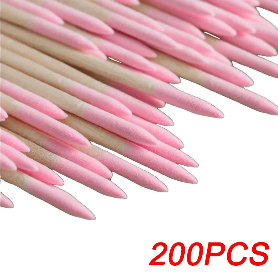 Pointed Precision Cotton Swabs for Nail Art and Makeup - 18