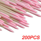 Pointed Precision Cotton Swabs for Nail Art and Makeup