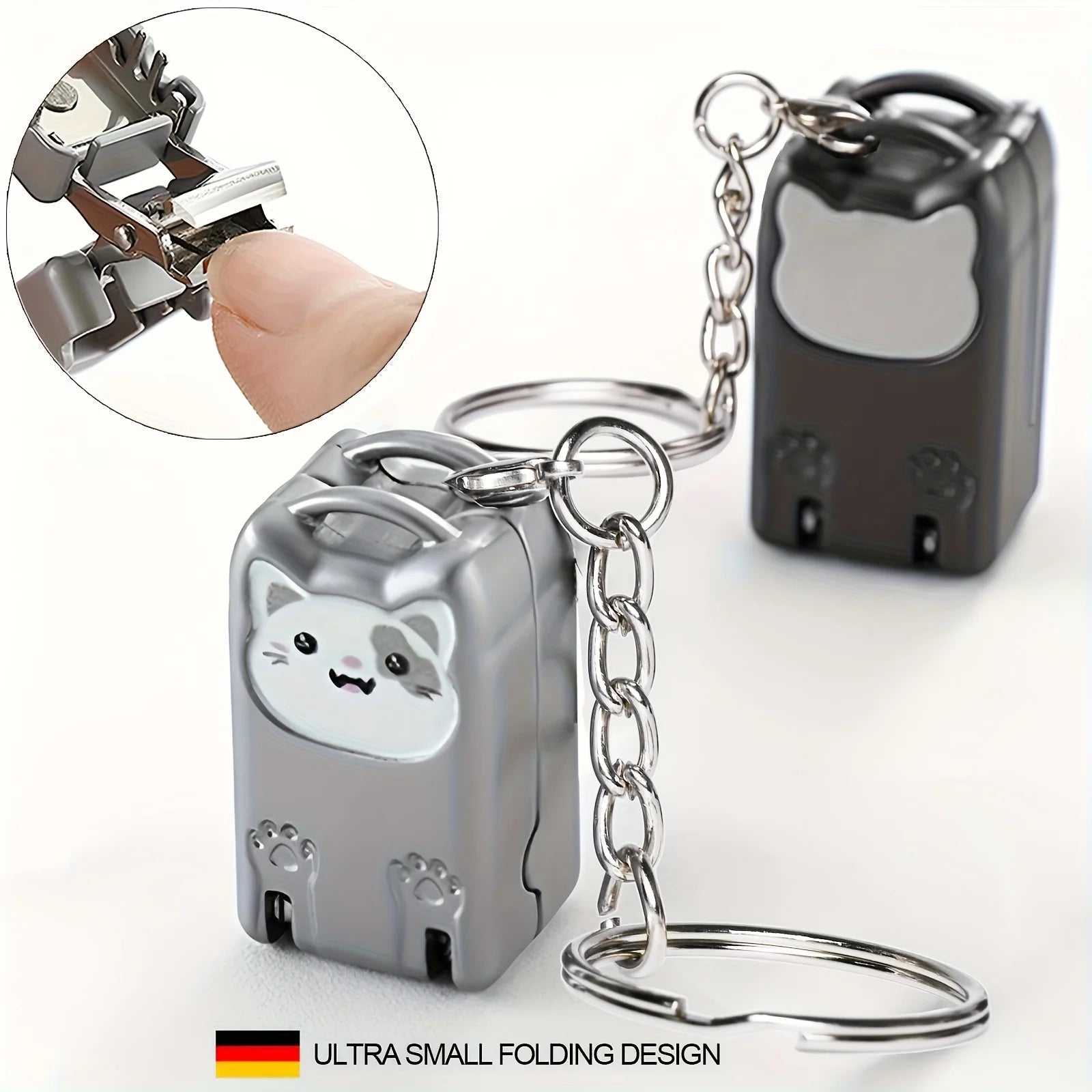 Foldable Kitten Keychain Nail Clipper