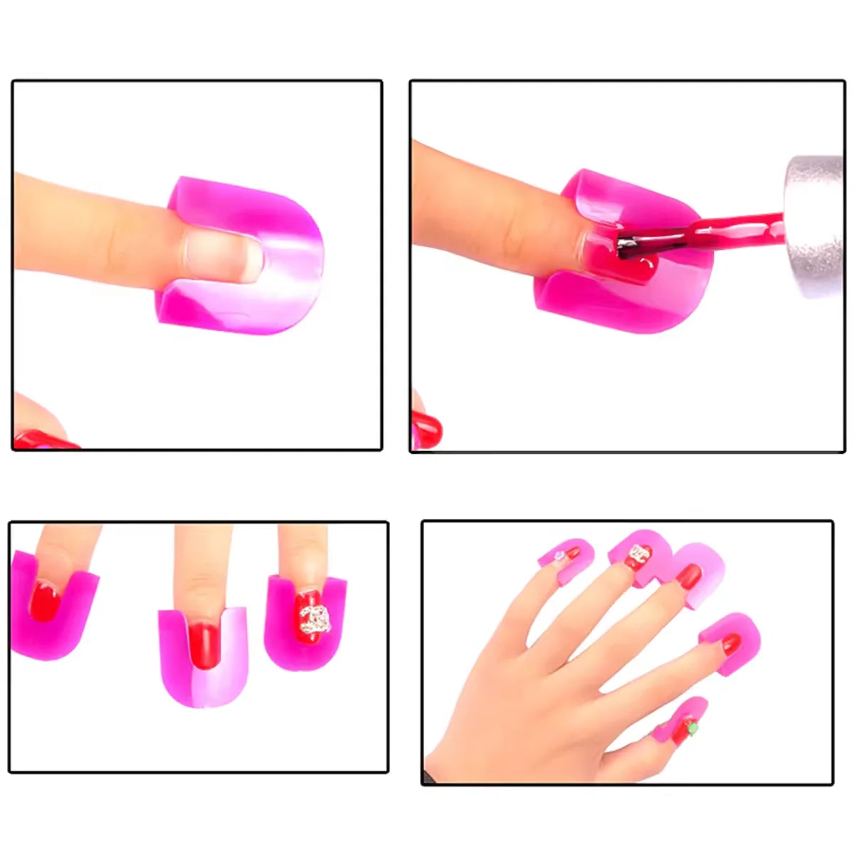 Mess-Free Nail Polish Spill Protector Clips - 12