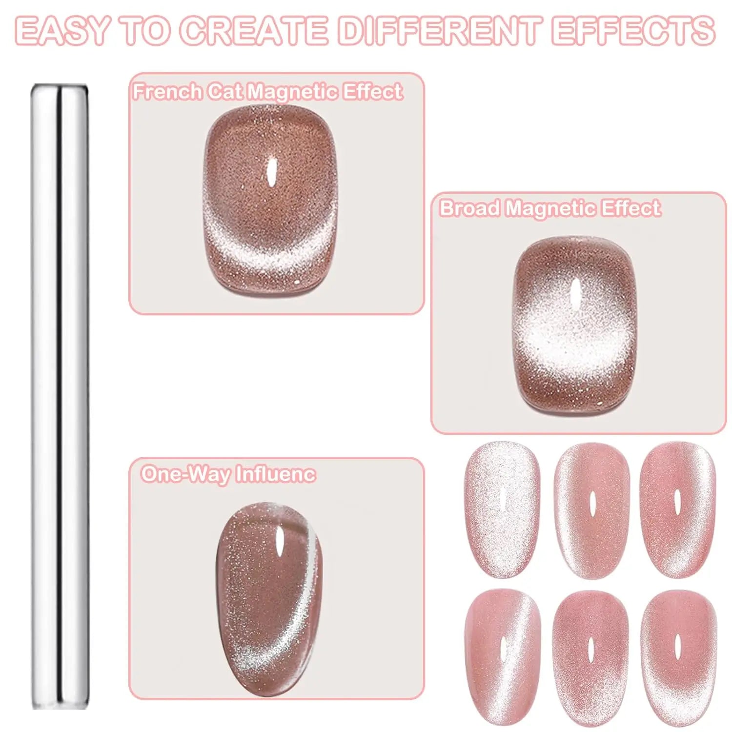 Magnetic Wand Set for Cat Eye Nail Art - 2