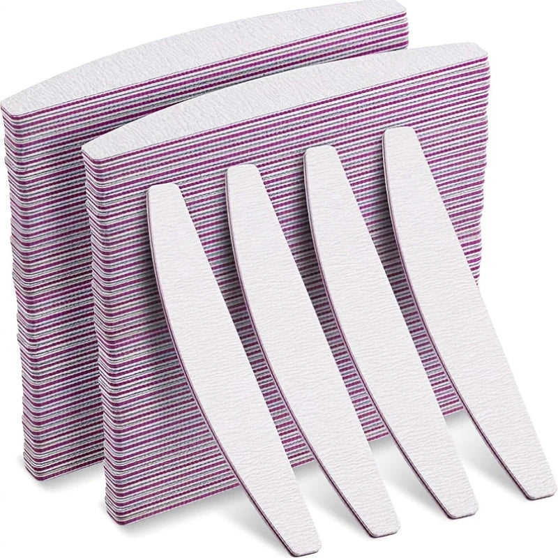 Professional Dual-Sided Half Moon Nail Files - 1
