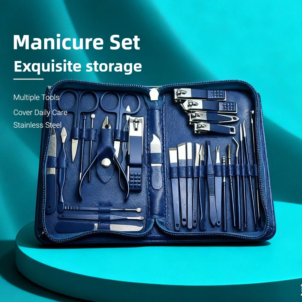 Professional Gradient Stainless Steel Manicure Grooming Kit