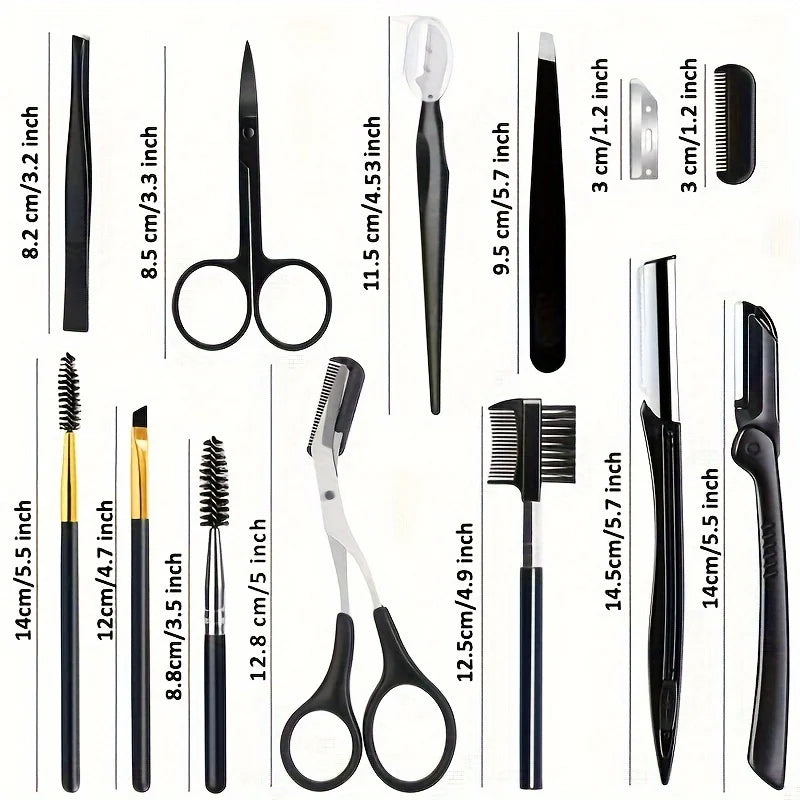 Professional Eyebrow Grooming and Facial Hair Trimmer Set - 6
