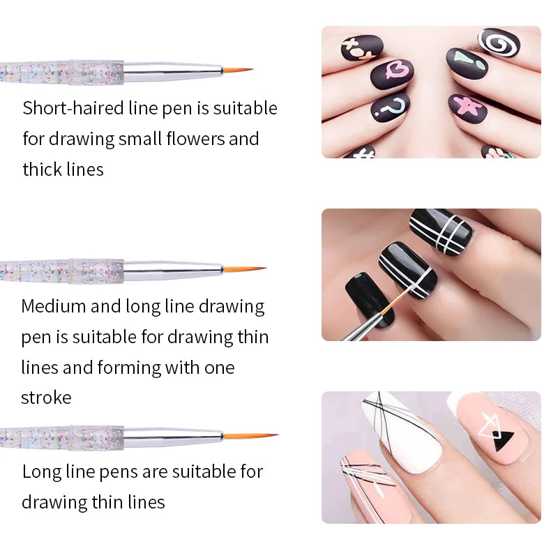 Professional Nail Art Liner Brush Set - 2