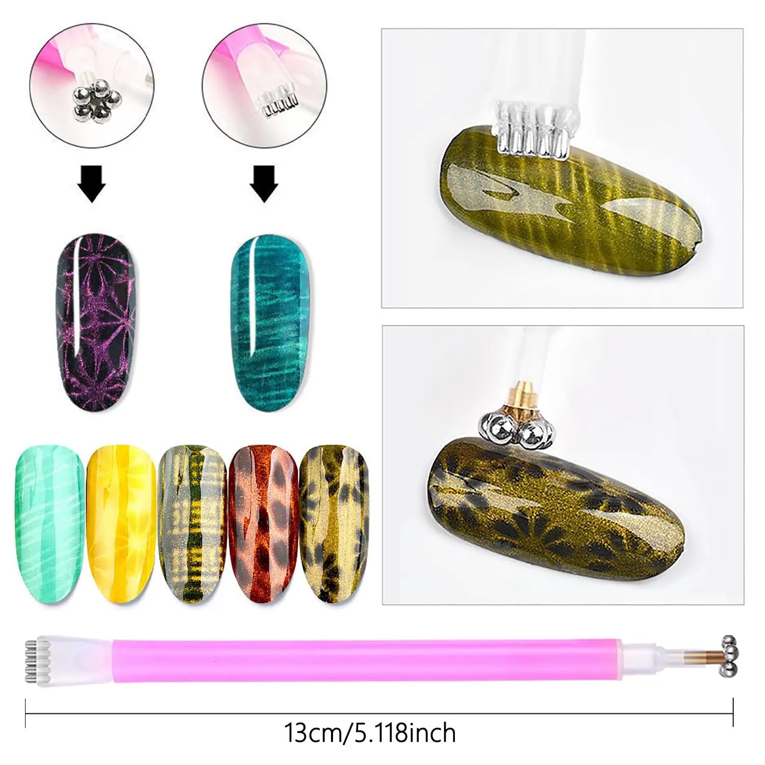 Magnetic Tool Set for 3D Cat Eye Nail Art - 10