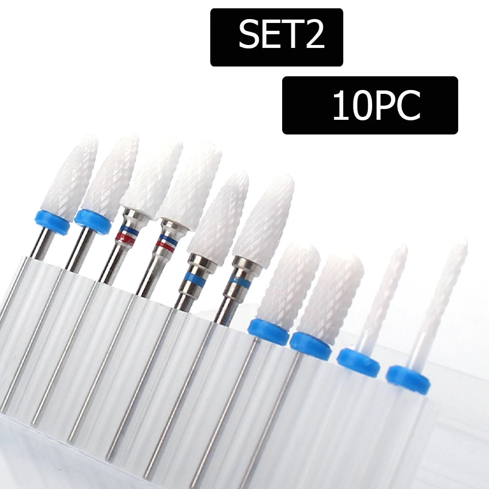 Professional Ceramic Nail Drill Bit Set for Manicure - 2