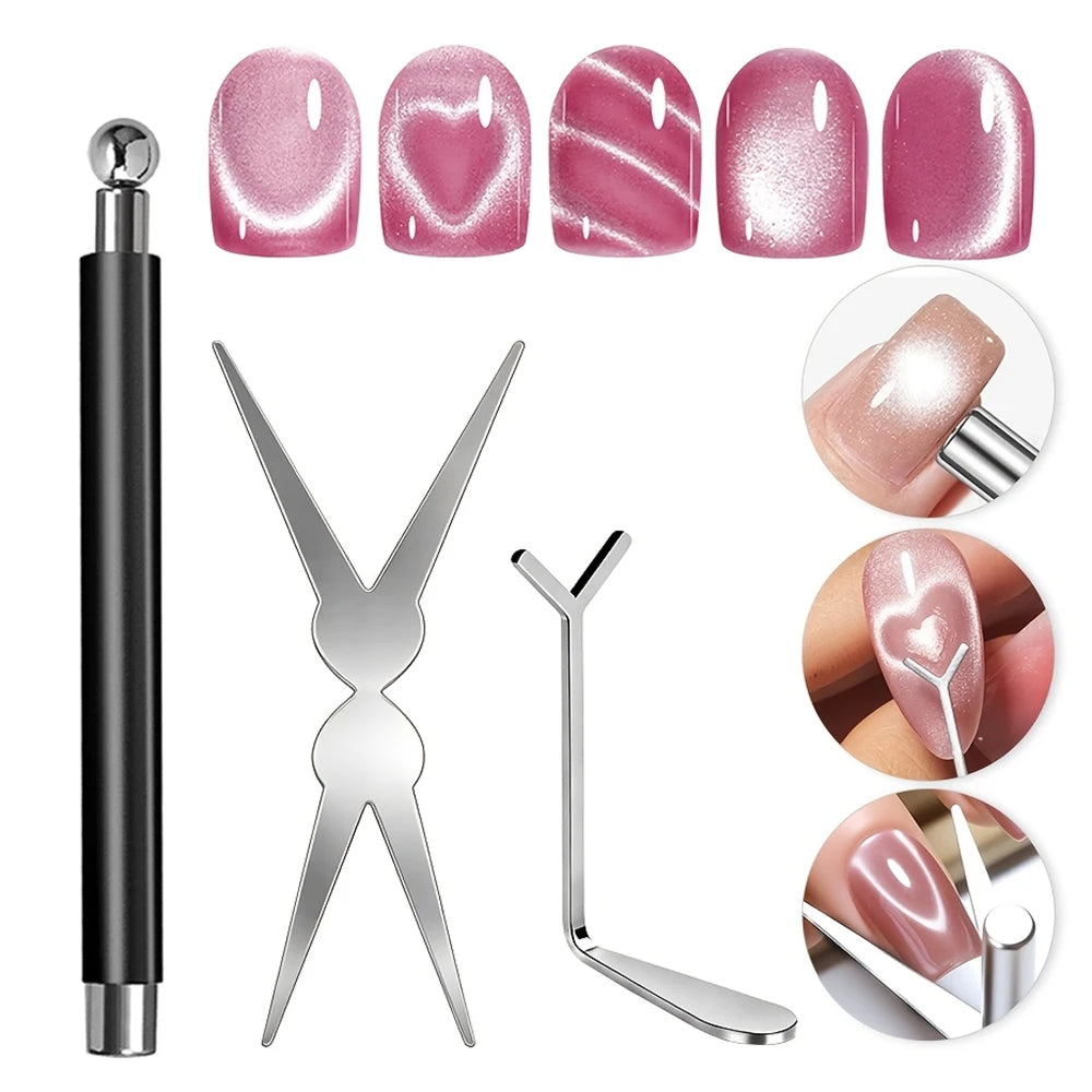 Professional Cat Eye Nail Art Magnet Set