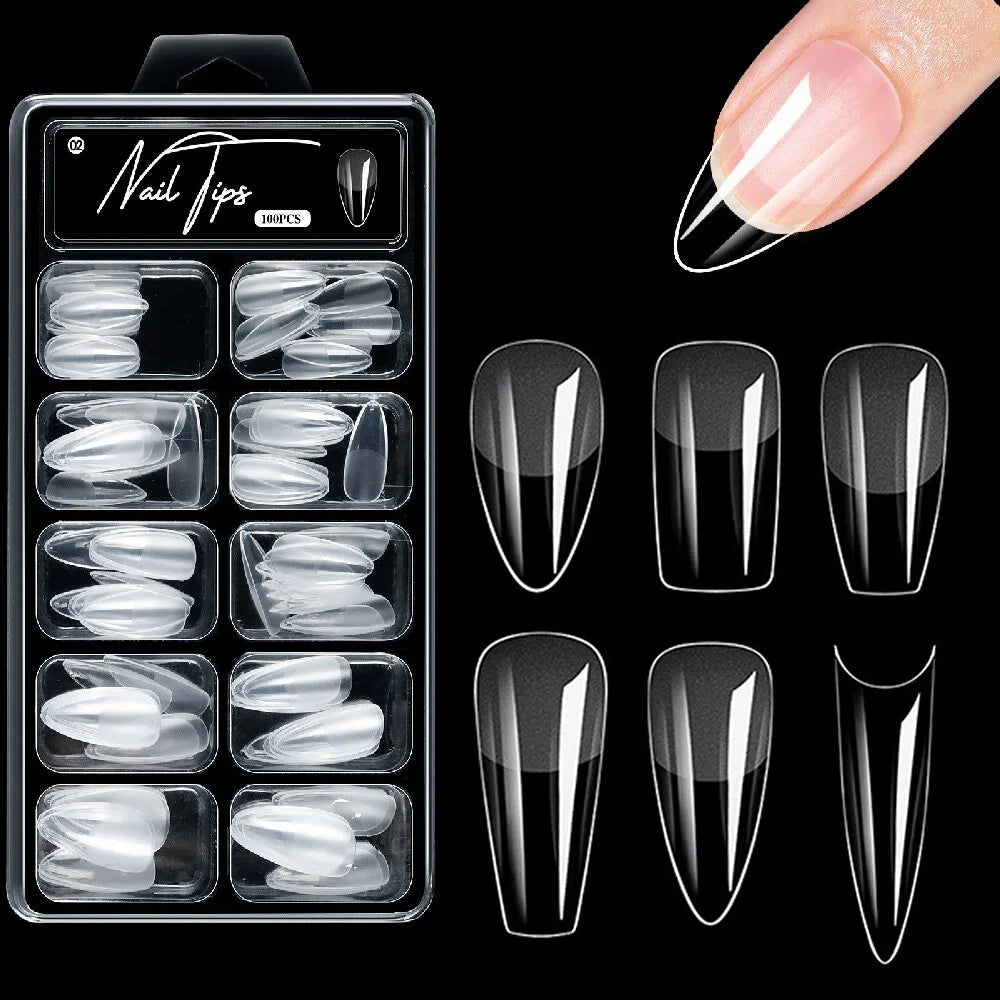 Full Cover Press-On Nail Tips for Professional Manicure