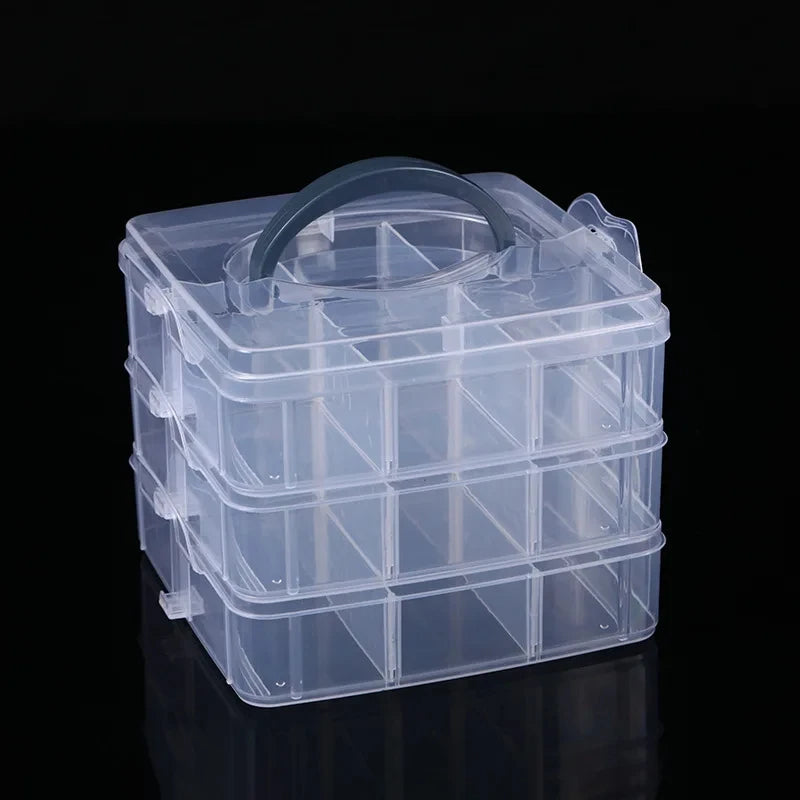 3-Tier Stackable Storage Organizer for Crafts and Jewelry