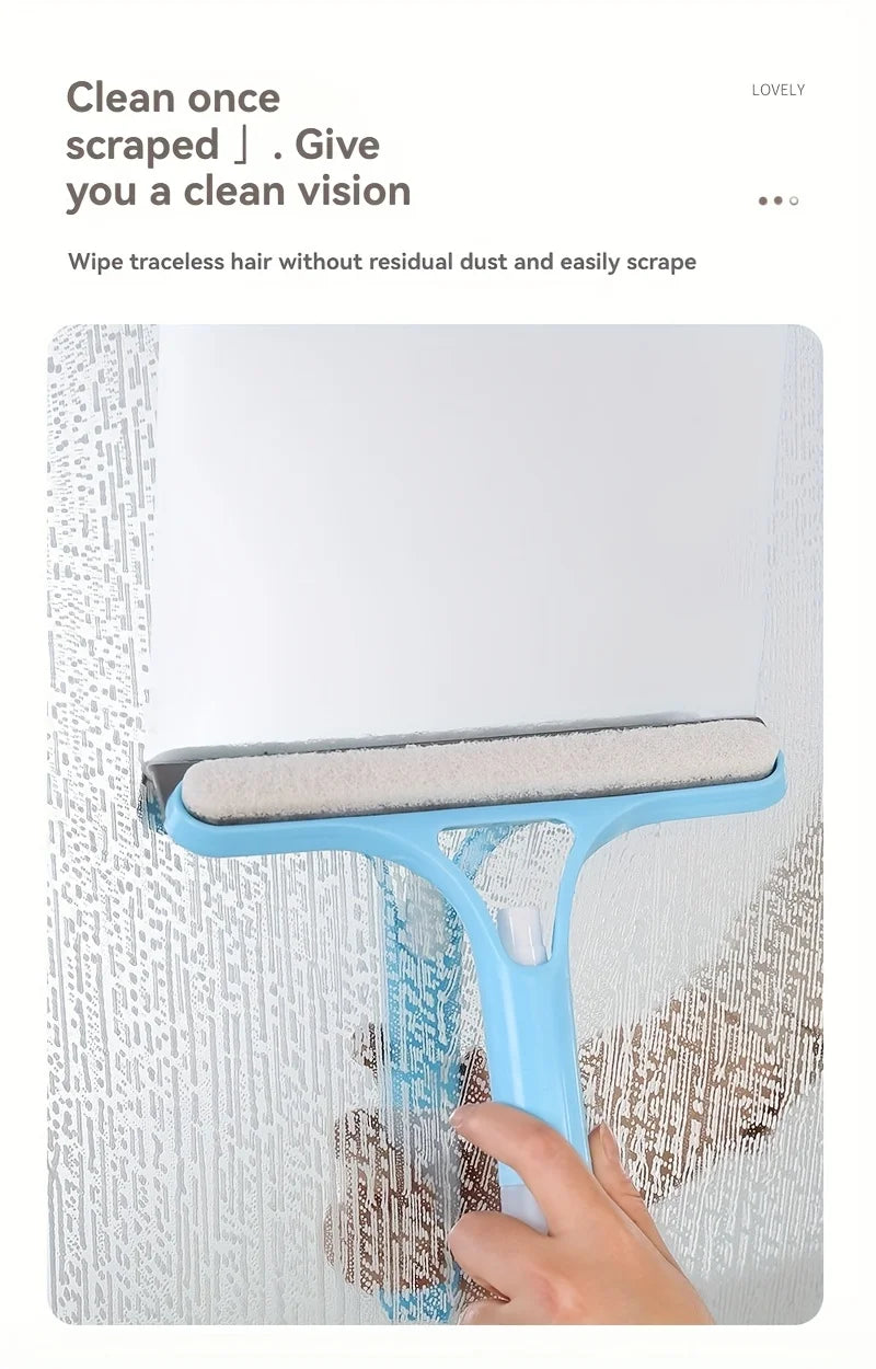3-in-1 Glass and Window Cleaning Squeegee with Spray Bottle - 32