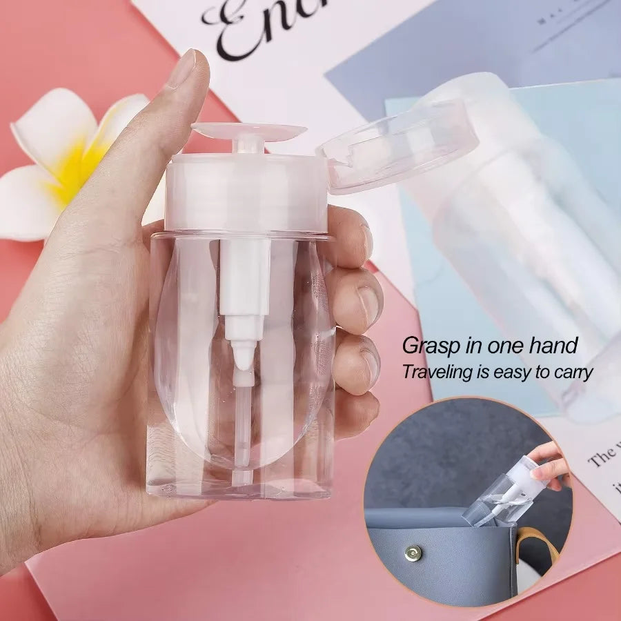 Refillable Push-Down Pump Dispenser for Nail Polish Remover