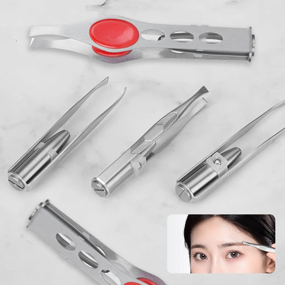 Illuminated LED Eyebrow Tweezer for Precision Grooming
