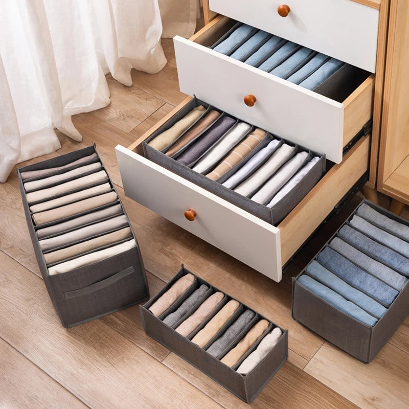 Foldable Wardrobe Drawer Organizer for Pants and Jeans - 6