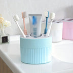 4-Slot Bathroom Toothbrush and Toothpaste Organizer Stand