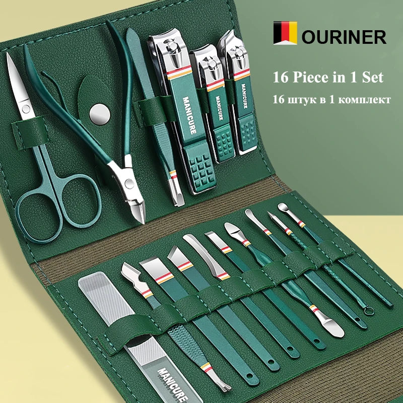 Professional Stainless Steel Manicure Grooming Set - 1