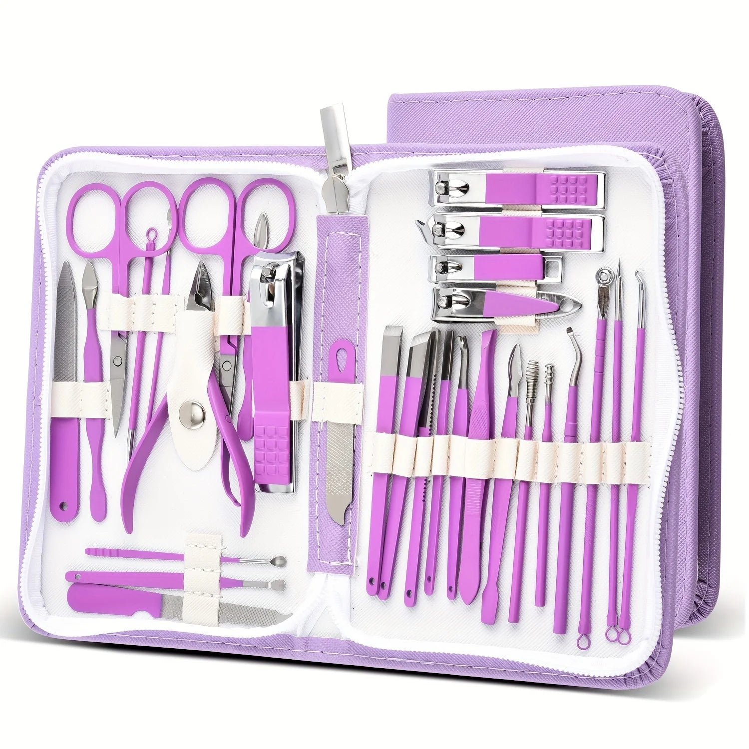 Professional Gradient Stainless Steel Manicure Grooming Kit - 8