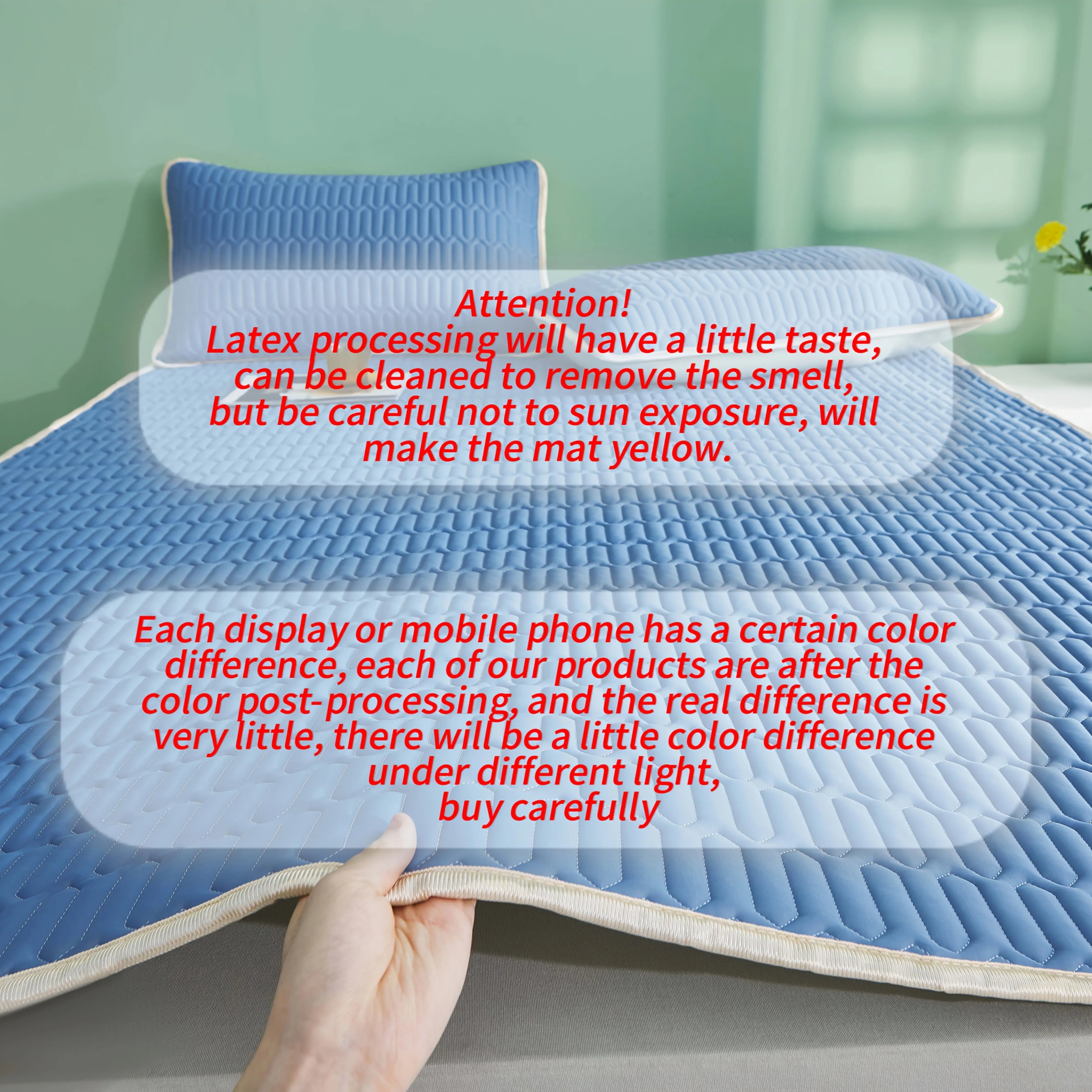 Breathable Latex Cooling Mattress Mat for Summer - 3