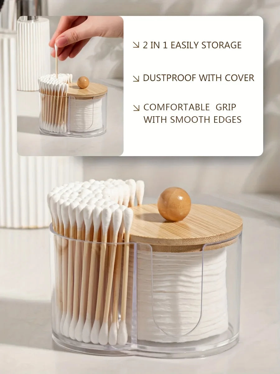 Dual Compartment Cotton Pad and Swab Organizer - 14