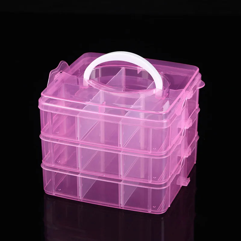 3-Tier Stackable Storage Organizer for Crafts and Jewelry