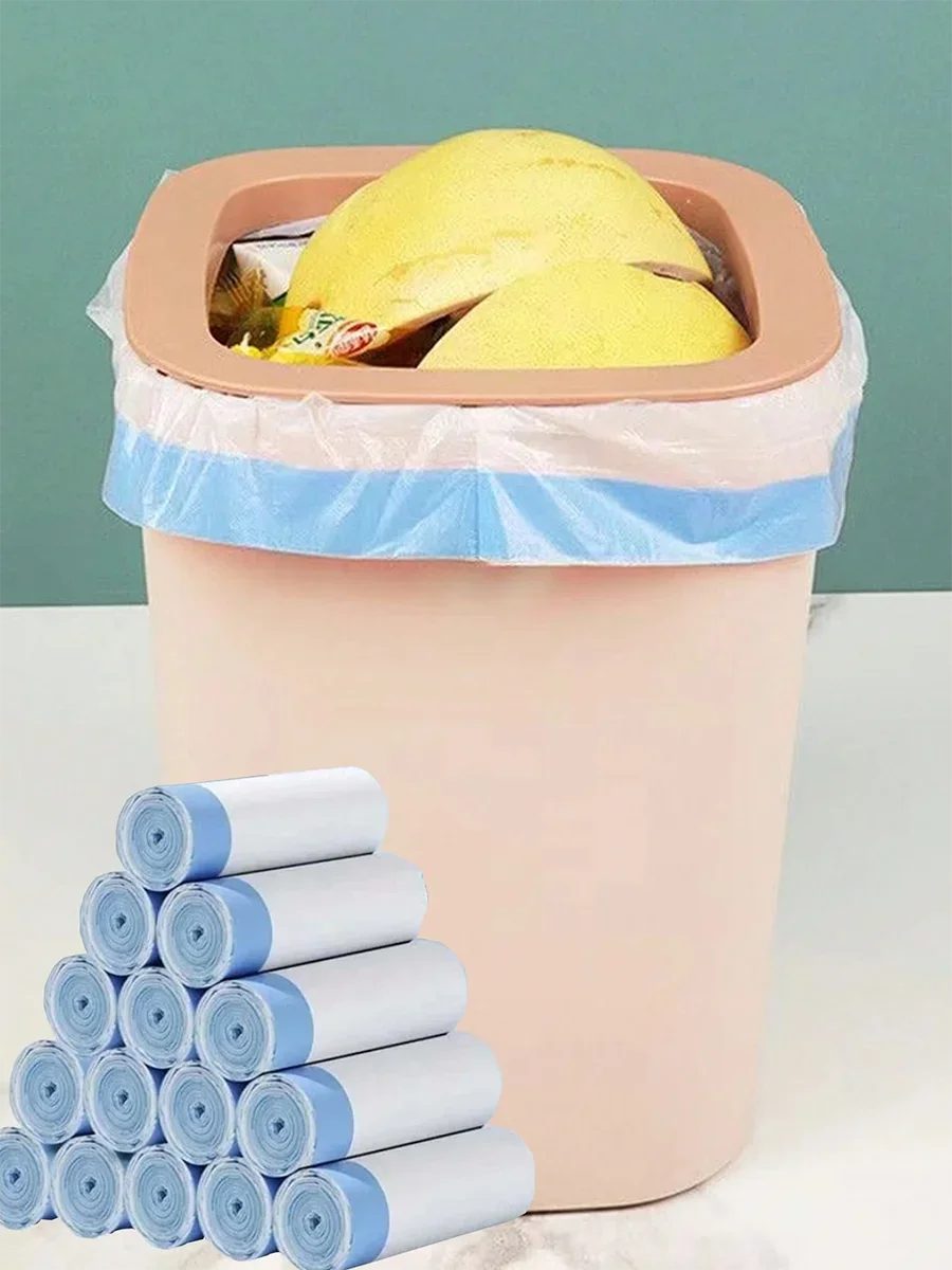 Heavy-Duty Drawstring Trash Bags for Kitchen and Home - 14