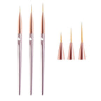 Professional Rose Gold Nail Art Liner Brush Set