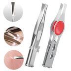 Illuminated LED Eyebrow Tweezer for Precision Grooming