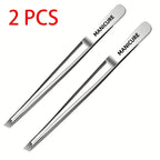 Precision Stainless Steel Slant-Tip Eyebrow Tweezers