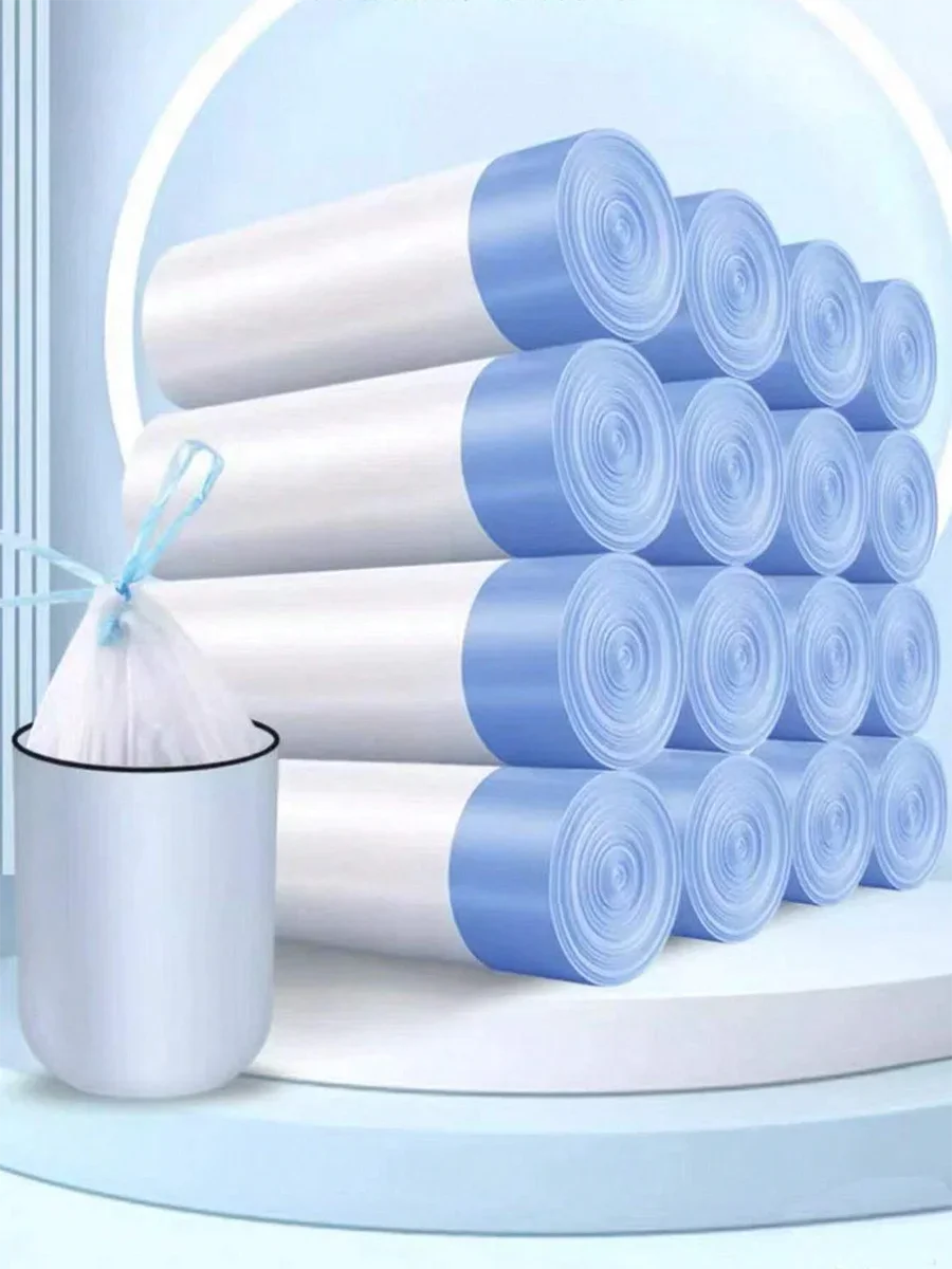 Heavy-Duty Drawstring Trash Bags for Kitchen and Home
