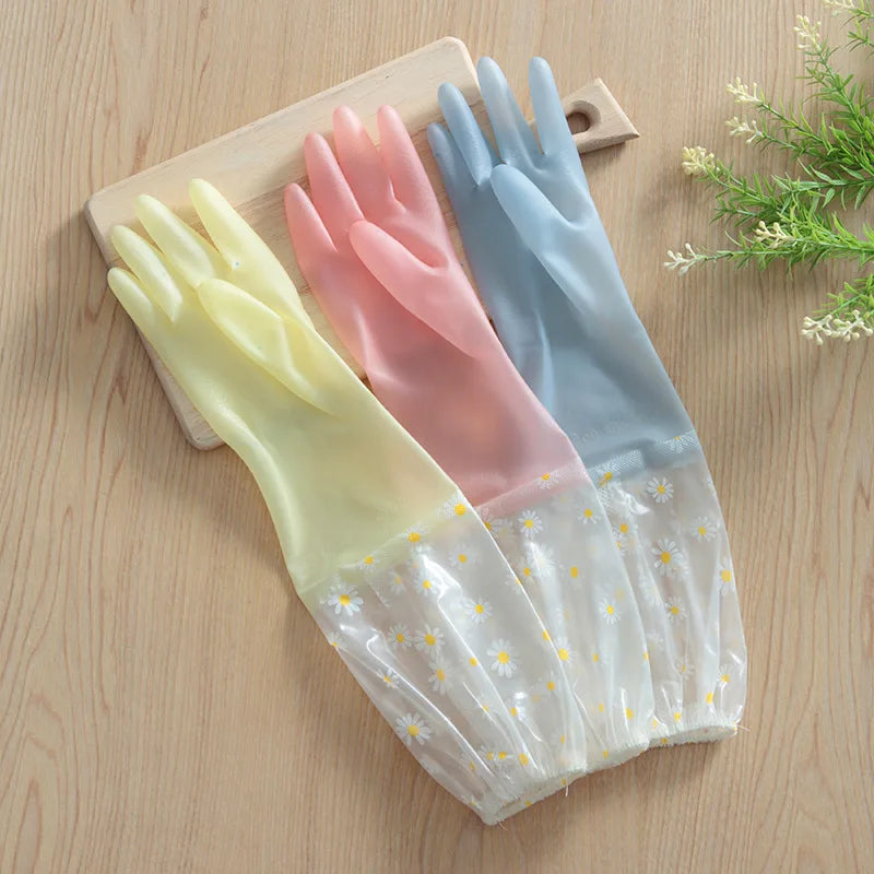 Extra-Long Waterproof Cleaning Gloves