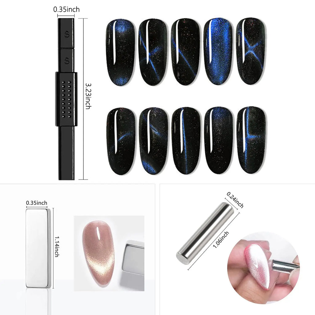 Magnetic Tool Set for 3D Cat Eye Nail Art
