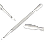Dual-Ended Stainless Steel Cuticle Pusher and Nail Cleaner