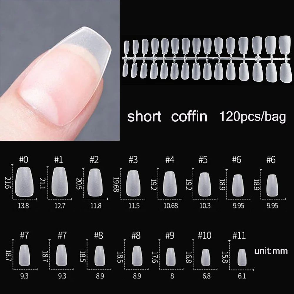 Matte Soft Gel Press-On Nail Tips