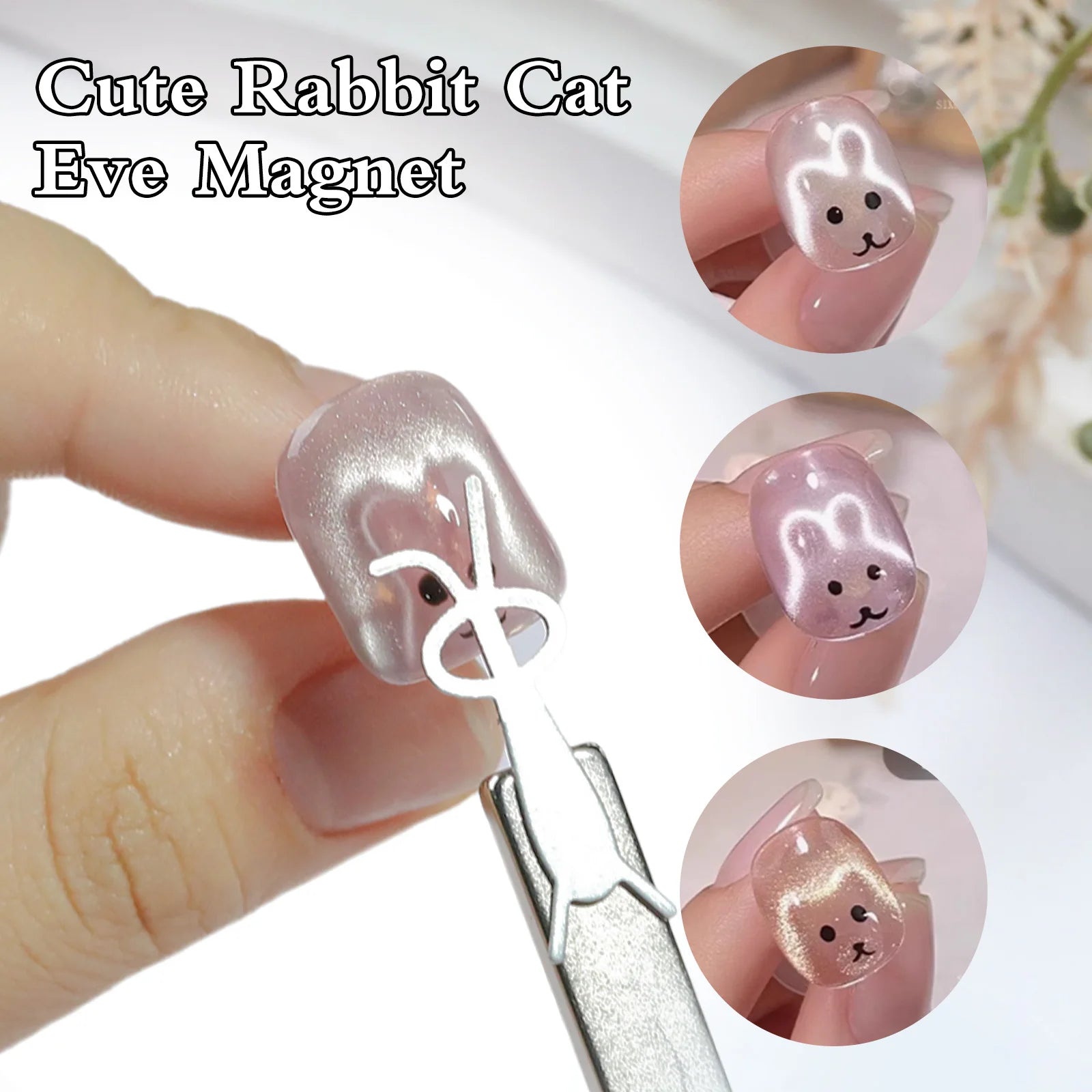 Rabbit Shape Magnetic Nail Art Stencil Tool