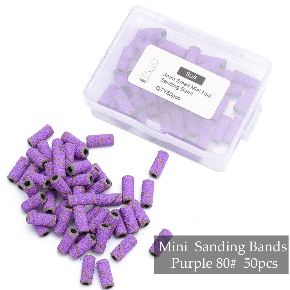 Professional Mini Nail Sanding Bands for Electric Drill - 21