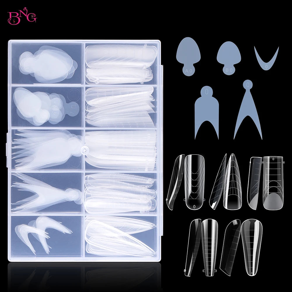 Dual Form Nail Extension Molds for Perfect Manicures - 2