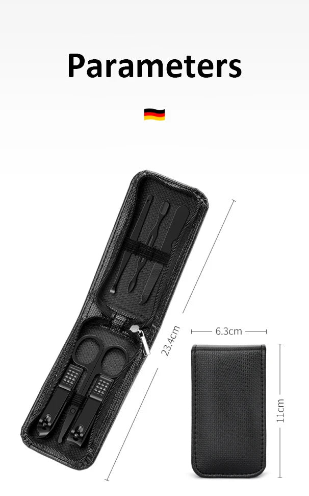 Professional Portable Stainless Steel Manicure Grooming Kit