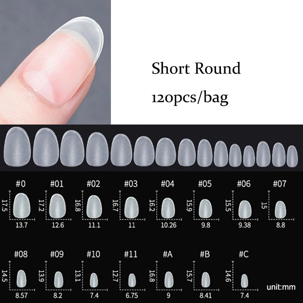 Matte Soft Gel Press-On Nail Tips