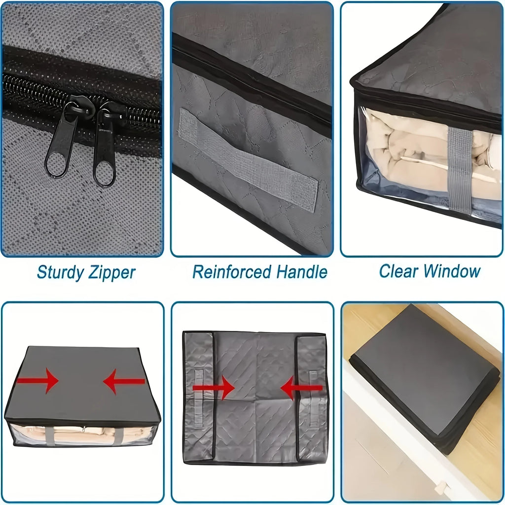 Foldable Under-Bed Storage Organizer for Bedding and Clothes