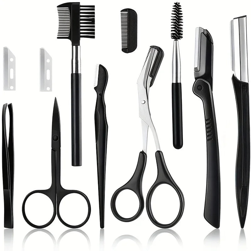 Professional Eyebrow Grooming and Facial Hair Trimmer Set