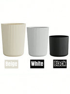 Modern Striped Trash Can for Home and Office