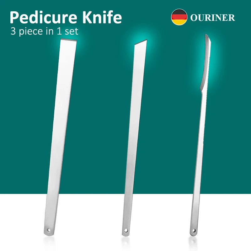 Professional Stainless Steel Pedicure Foot Care Knife Set - 1