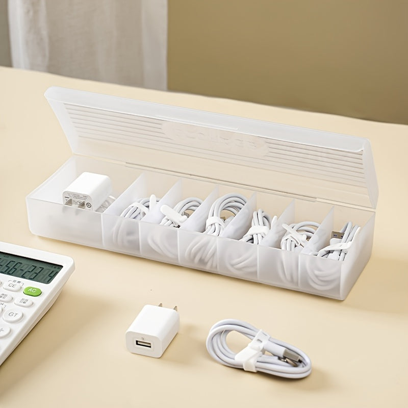 Desktop Cable and Charger Organizer Box - 8