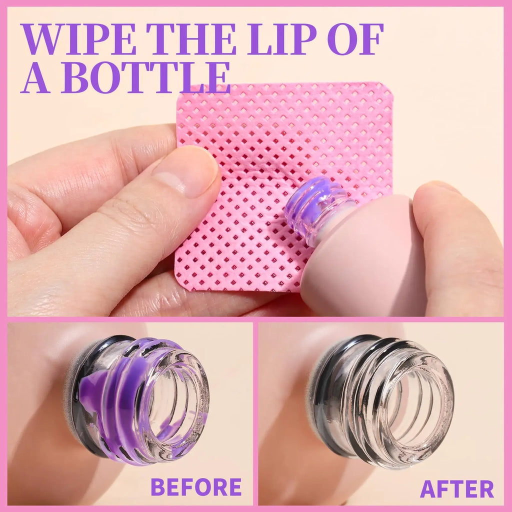 Lint-Free Nail Cleaning Wipes for Manicure and Eyelash Prep
