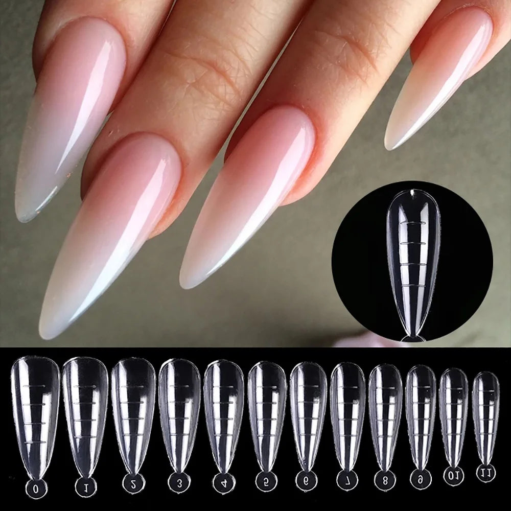 Professional Almond Nail Forms for Poly Extension Gel - 1