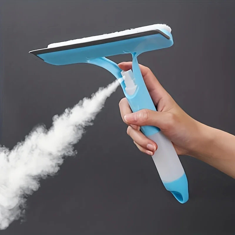 3-in-1 Glass and Window Cleaning Squeegee with Spray Bottle
